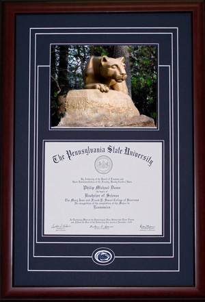 Custom Penn State Diploma Frame