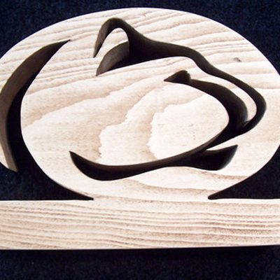 Penn State Logo Wooden Carving