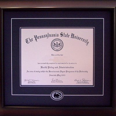 The Classic Diploma Frame with Penn State University Logo