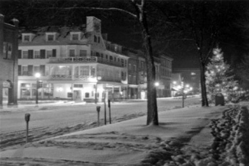 Vintage College Avenue in Snow Picture