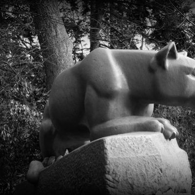Penn State Nittany Lion Pride - Black and White Campus Photo