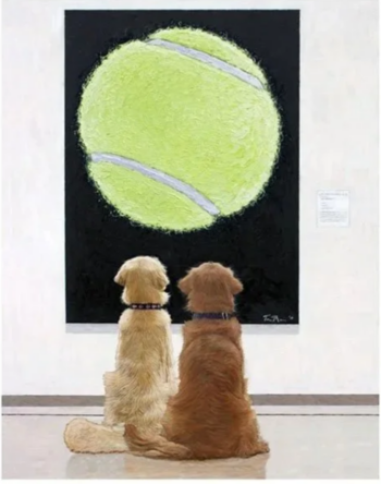 A Cream and Dark Golden at the Museum